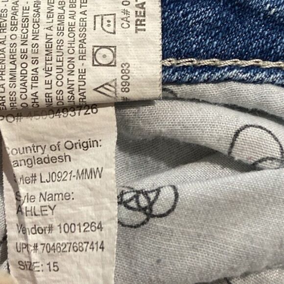 VTG, Leí  Jeans Blue Flare & Wide Leg Denim Junior Size 15 - Picture 10 of 12